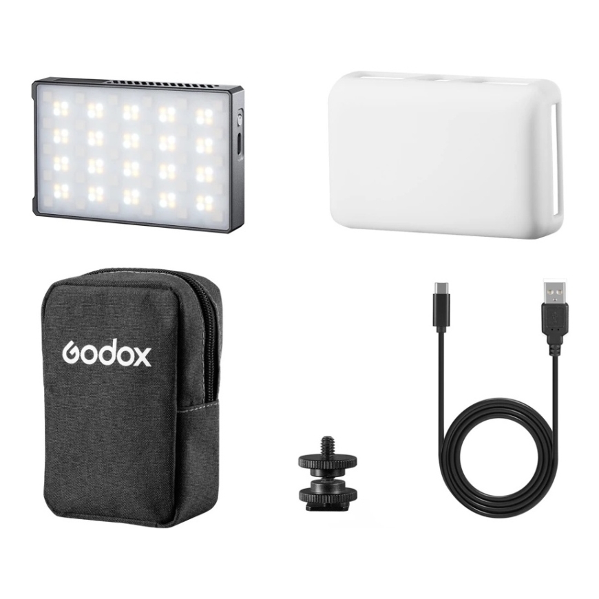 Valaistusvälineet - Godox C5R Mobile RGB LED -valaisin 2500K-8500K 3000mAh – 3