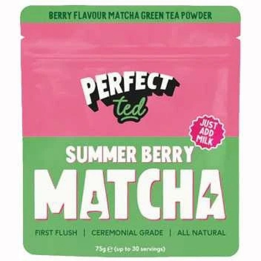 Maasikasa maitsega matcha roheline tee PerfectTed, 75 g