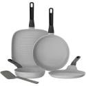 BergHOFF 4-х предметный набор сковородок – серия Uqonic Downdraft с сковородами 20/24/26 см + блинная сковорода и бесплатная лоп BergHOFF 4-х предметный набор сковородок – серия Uqonic Downdraft с сковородами 20/24/26 см + блинная сковорода и бесплатная лоп
