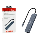 Equip 133487 keskitin USB 3.2 Gen 1 (3.1 Gen 1) Type-C 5000 Mbit/s musta, Harmaa Equip 133487 keskitin USB 3.2 Gen 1 (3.1 Gen 1) Type-C 5000 Mbit/s musta, Harmaa