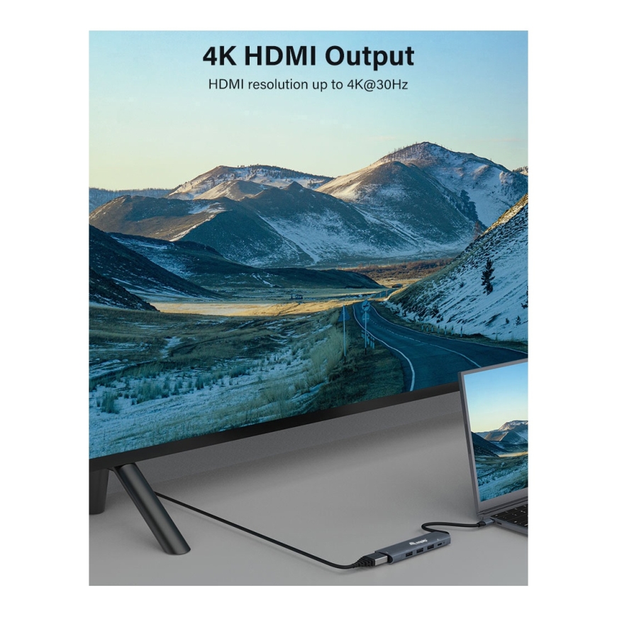 Equip 133487 sąsajos šakotuvas USB 3.2 Gen 1 (3.1 Gen 1) Type-C 5000 Mbit/ai Juoda, Pilka – 5