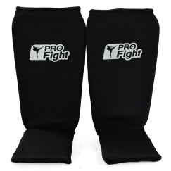 Step Profight Cotton 1104 juoda (L) blauzdų apsauga