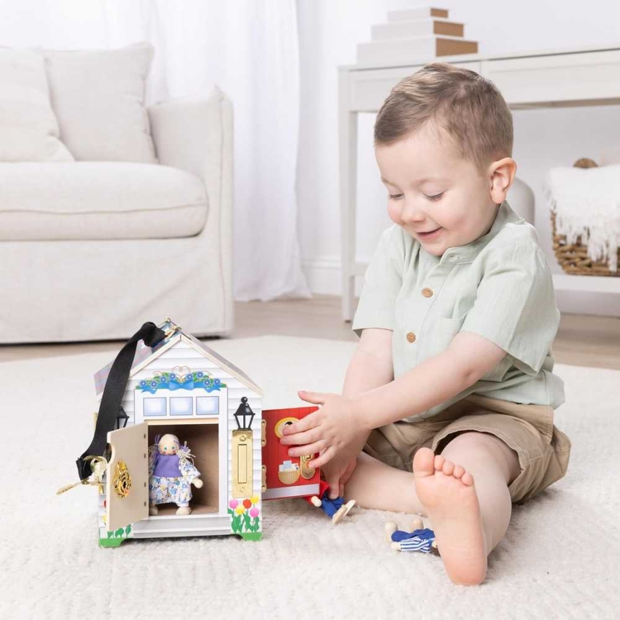 Interactive House 23 Cm Montessori with Locks Sound Doorbell Melissa & Doug – 5