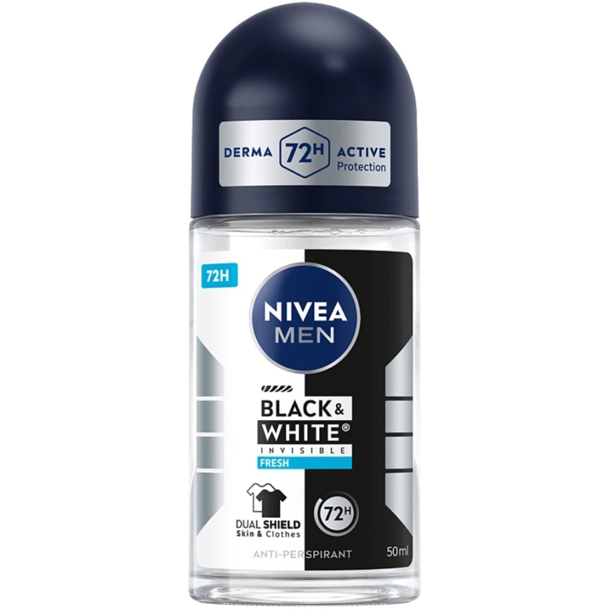 Nivea Black and White Invisible Fresh Man Antiperspirant Roll-On 50 ml – 2