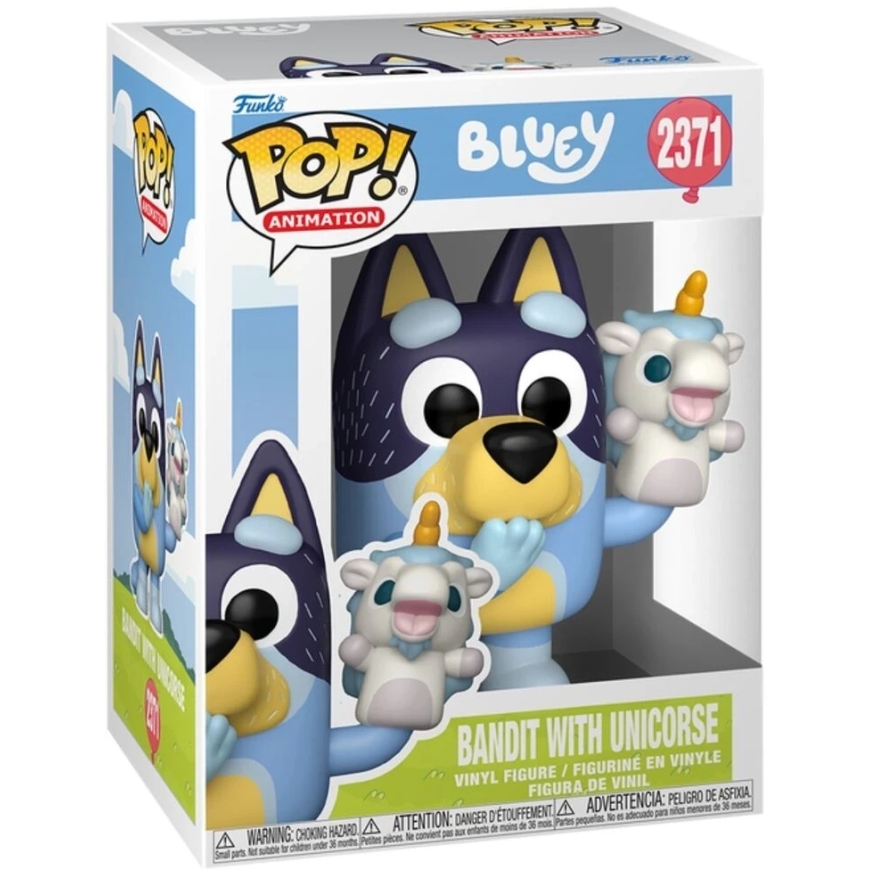 FUNKO POP! Vinyl figuuri: Bluey - Bandit koos Unicorse, 9 cm
