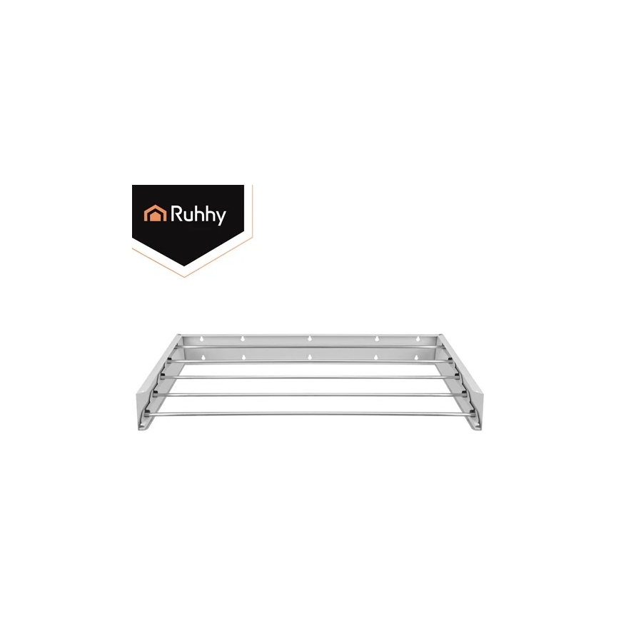 Ruhhy 80 cm wall-mounted clothes drying rack. – 4