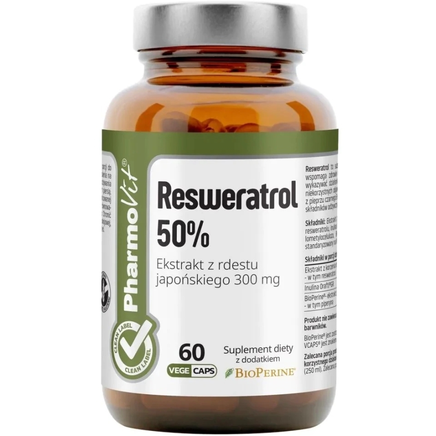 Pharmovit Resveratrol 50% uztura bagātinātājs 60