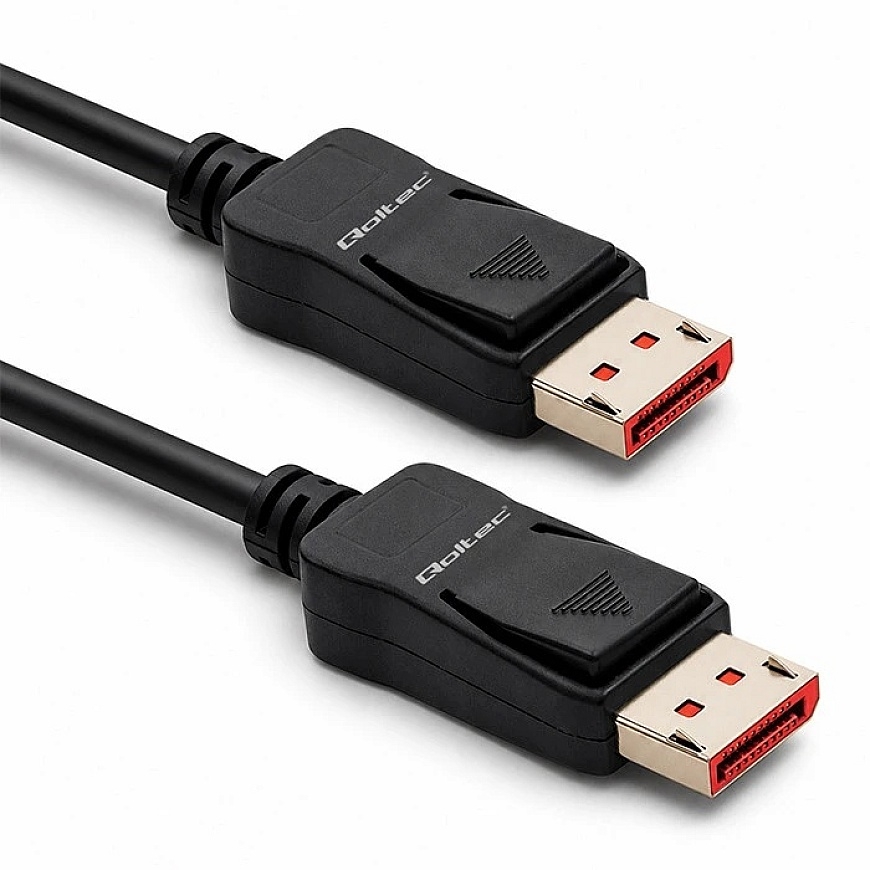 Qoltec DisplayPort v2.1 laidas vyriškas | DisplayPort v2.1 laidas vyriškas | 8K | 54G | 1,5 m
