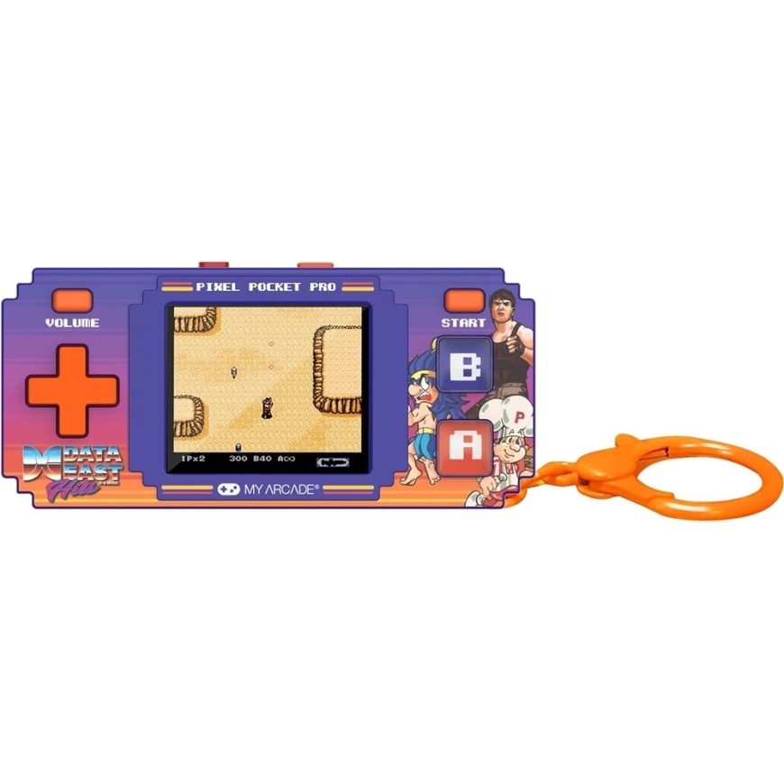 My Arcade Data East Pixel Pocket Pro portatīvā spēļu konsole (18 spēles)