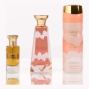 Set Khadlaj: Cloud Candy Extrait De Parfum Unisex, 100 ml + Cloud Candy dezodorants purškiklis sievietēm, 200 ml + Cloud Candy p Set Khadlaj: Cloud Candy Extrait De Parfum Unisex, 100 ml + Cloud Candy dezodorants purškiklis sievietēm, 200 ml + Cloud Candy p