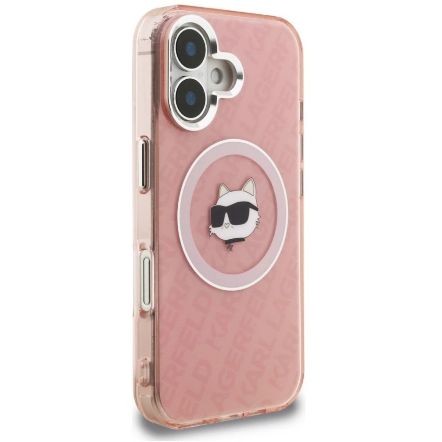 Karl Lagerfeld IML Choupette Head Logo MagSafe iPhone 16 Case - Pink – 5