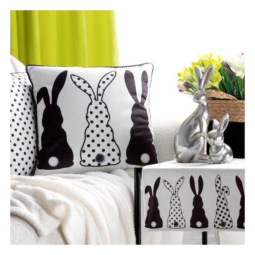 Eurofirany CHP/SPRING/Black/4 45X45 Black+White VELVET – 4