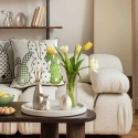 Eurofirany CHP/SPRING/Black/4 45X45 Black+White VELVET Eurofirany CHP/SPRING/Black/4 45X45 Black+White VELVET