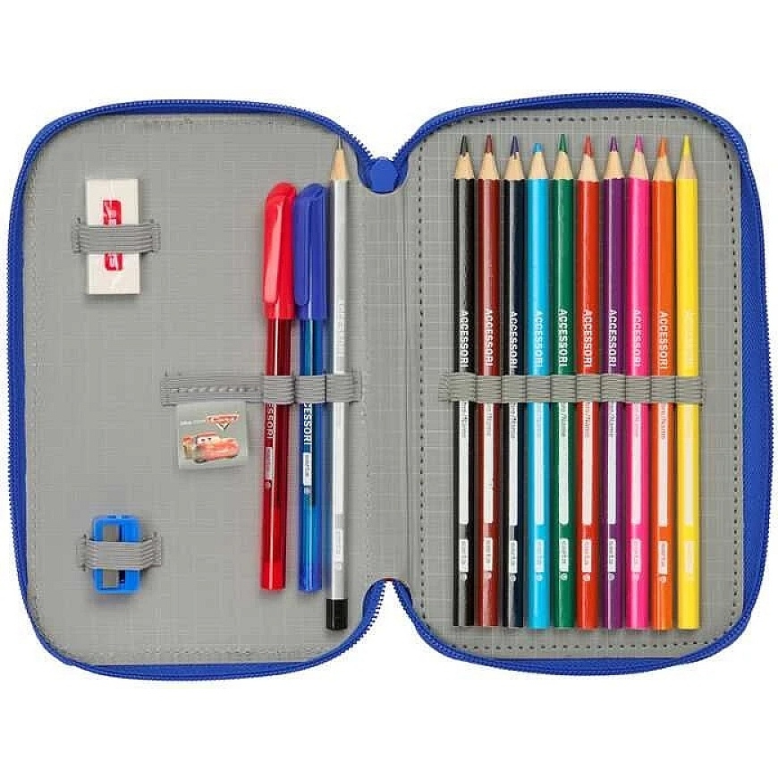 Safta Disney Pixar Cars double pencil case 29pcs – 3