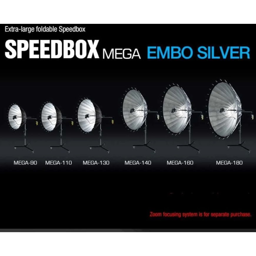 Lighting Equipment - SMDV Speedbox Mega 140 Softbox Bowens Mount 140cm Silver