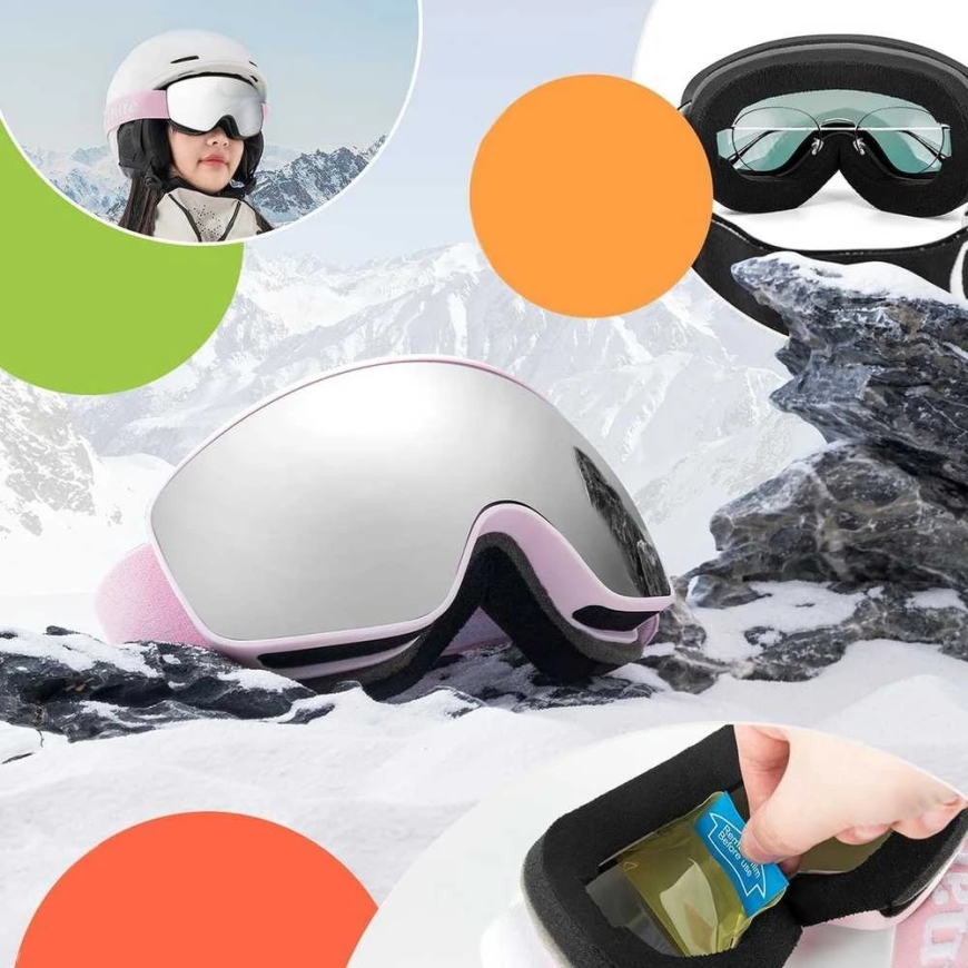 Pink Qunature Pink Ski Goggles for Kids (Medium/Large Child Version) – 3
