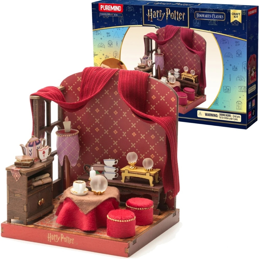 Puremind Harry Potter Puzzle Foldable Wooden Model Scene Divination Lessons 3D DIY Puzzle