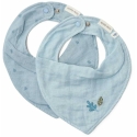 Little Dutch Bryndáček bandana 2 tk Pure Denim Sinine Little Dutch Bryndáček bandana 2 tk Pure Denim Sinine