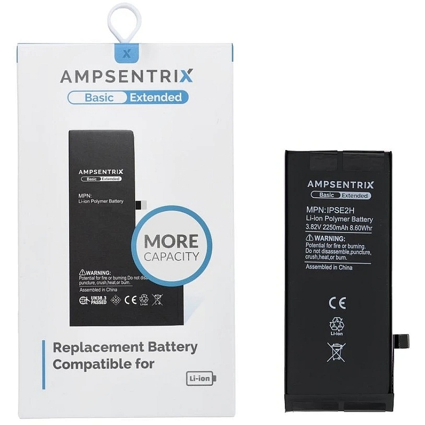 Other "Oem AmpSentrix Basic" battery for "iPhone SE 2020" (high capacity 2250 mAh) – 2