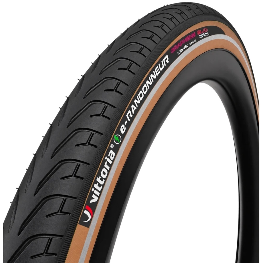 Rehv 29" Vittoria e-Randonneur Rigid G2.0 700X48c / 50-622 punane-must peegeldav – 3