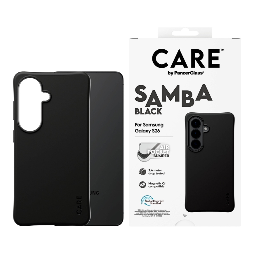 PanzerGlass CARE™ by ® Samba Case Black w. Qi Samsung Galaxy S26 matkapuhelimen suojakotelo Suojus M – 2
