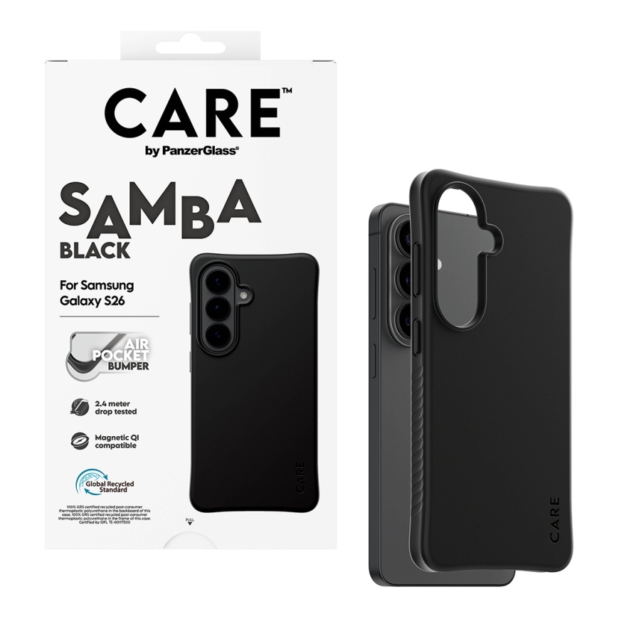 PanzerGlass CARE™ by ® Samba Case Black w. Qi Samsung Galaxy S26 mobiiltelefoni ümbris Kate Must – 5