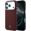 Mercedes leather semi-wrapped wood imitation MagSafe case for iPhone 17 Pro - Red Mercedes leather semi-wrapped wood imitation MagSafe case for iPhone 17 Pro - Red