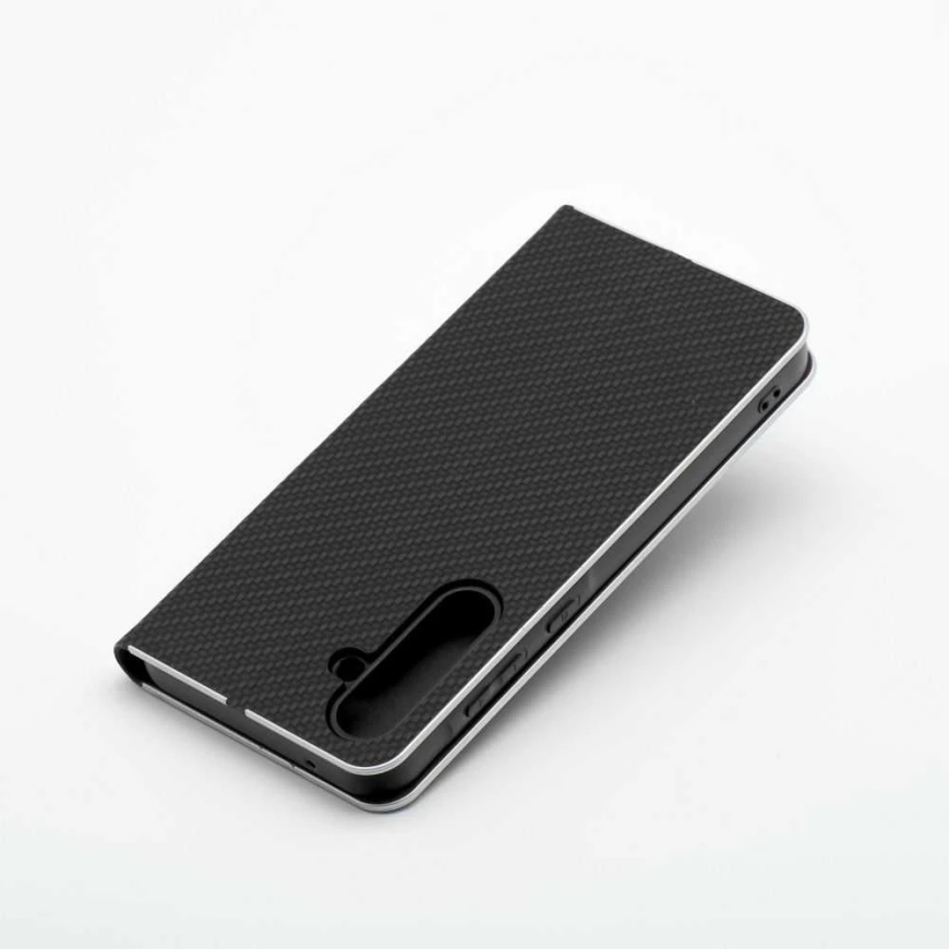 OEM LUNA Book Carbon -kotelo Samsung Galaxy A10:lle musta. – 3