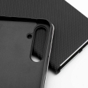 Dėklas Oem LUNA Book Carbon Samsung Galaxy A10 jaoks musta värvi.