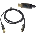 Akso USB A - USB C cable with wattmeter - black braided - 2 m Akso USB A - USB C cable with wattmeter - black braided - 2 m
