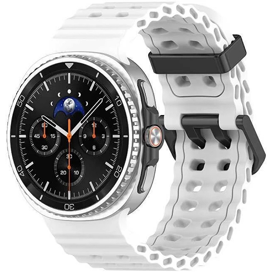 4Wrist silikoninis sportinis dirželis, skirtas „Samsung Galaxy Watch 8“ – baltas