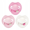 LOVI Silicone Dynamic Pacifiers Prime, Peony Pink, 6–18 Months, 3 pcs, 34/455