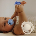LOVI Silicone Dynamic Pacifiers Prime, Peony Pink, 6–18 Months, 3 pcs, 34/455