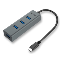 i-tec Metal C31HUBMETAL403 sąsajos šakotuvas USB 3.2 Gen 1 (3.1 Gen 1) Type-C 5000 Mbit/ai Pilka