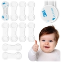 "Ricokids" 798300 cabinet opening safety locks, 10 pcs, white "Ricokids" 798300 cabinet opening safety locks, 10 pcs, white