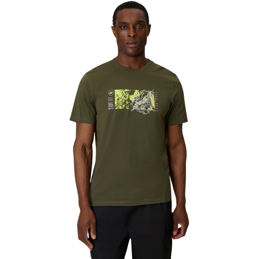 Meeste T-särk 4F M2823 khaki 4FWSS26TTSHM2823 43S (3XL)