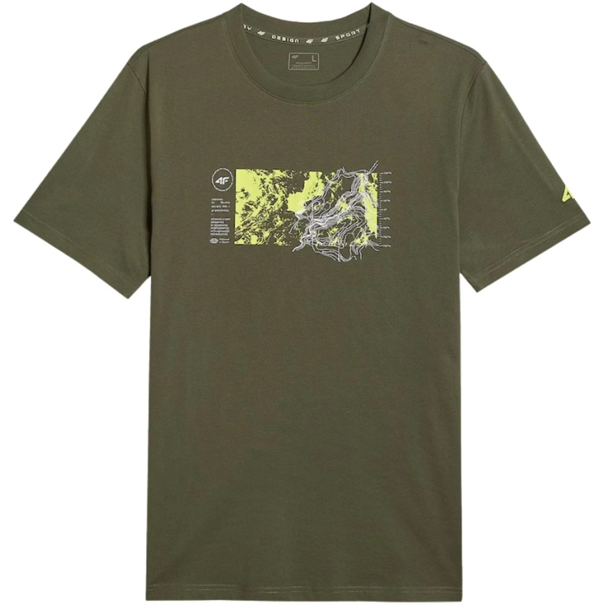 Meeste T-särk 4F M2823 khaki 4FWSS26TTSHM2823 43S (3XL) – 2
