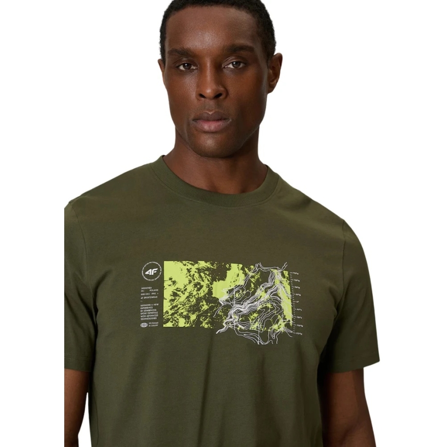 Meeste T-särk 4F M2823 khaki 4FWSS26TTSHM2823 43S (3XL) – 4
