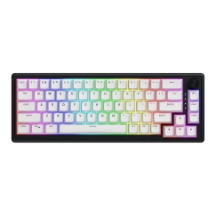 HATOR Skyfall Wireless 65 клавиатура Игровой USB + RF Wireless + Bluetooth QWERTY Американский английский Черный, Белый