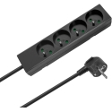 Rebel Power Extension Cable Black 4 Outlets without Switch, Length 3m (3x1.5mm) Rebel Power Extension Cable Black 4 Outlets without Switch, Length 3m (3x1.5mm)