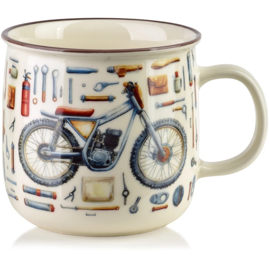 Affek Design NORMAN Mug 450 ml 9.6 x 13 x 9.3 cm Motorcycle