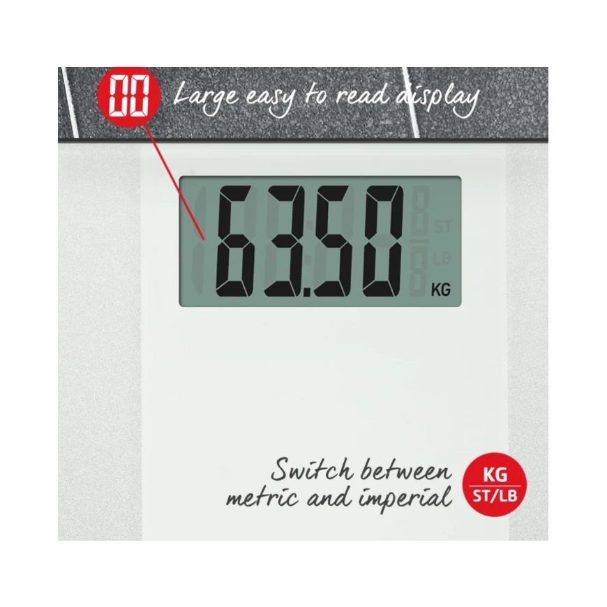 Salter 9009 WH3R Ultimate Accuracy Electronic Bathroom Scales White – 3