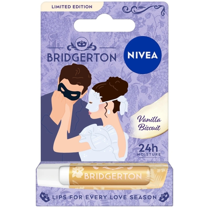 Nivea "Bridgerton Edition Sophie&Benedict" moisturizing lip color "Vanilla Biscuit" 4.8 g – 3
