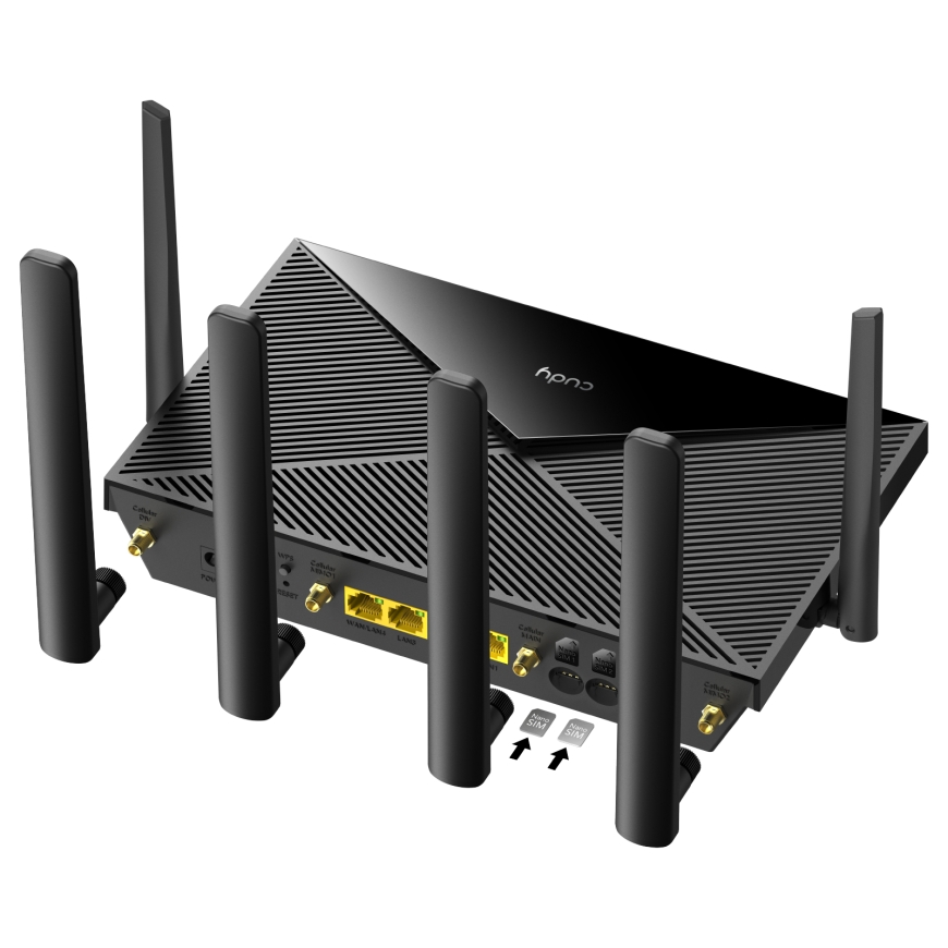 Cudy LT700 wireless router Gigabit Ethernet Dual-band (2.4 GHz / 5 GHz) 4G Black – 3