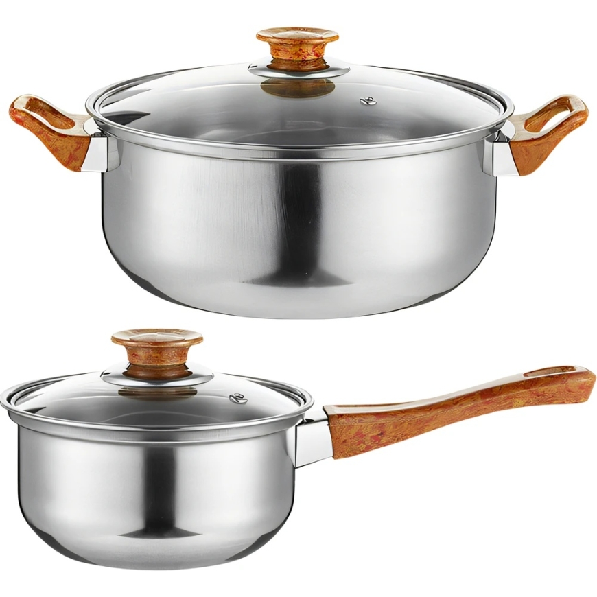 Retoo Complete 11-Piece Gas Induction Kitchen Utensil Set, Kettle, Pan + Lids - or202 – 4