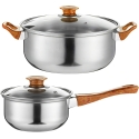 Retoo Complete 11-Piece Gas Induction Kitchen Utensil Set, Kettle, Pan + Lids - or202 Retoo Complete 11-Piece Gas Induction Kitchen Utensil Set, Kettle, Pan + Lids - or202