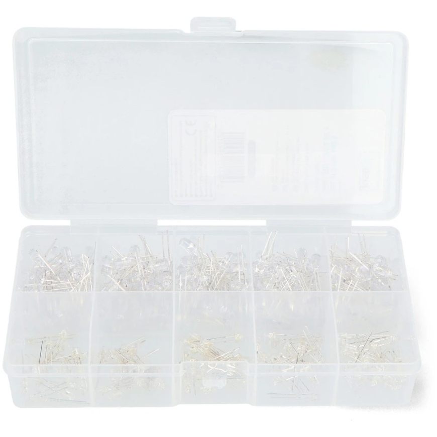 Justpi 3 mm and 5 mm LED Diode Set – 300 pcs, with Organizer – 2
