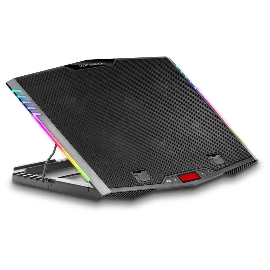Mars Gaming MNBC5 klēpjdatoru statīvs Portatīvā datora statne Melns 48,3 cm (19") – 2