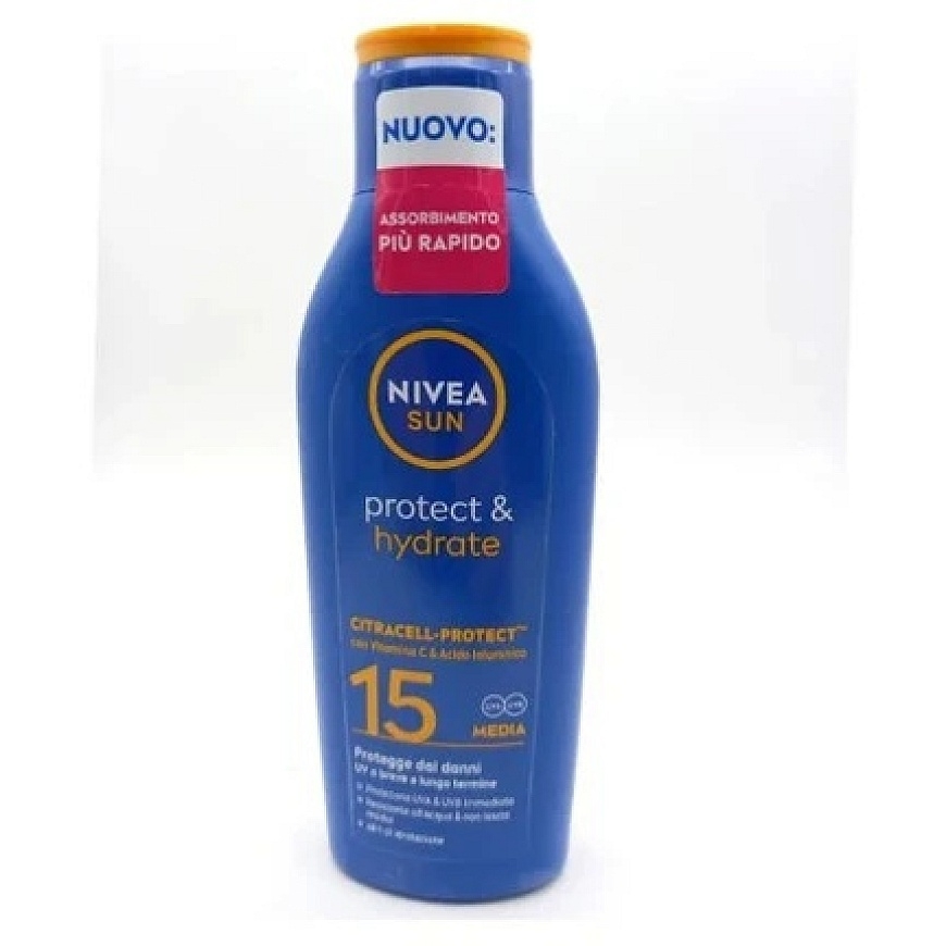 Nivea Sun Apsaugo ir Drėkina Saulės Kūno Pienas Spf15, 200 ml