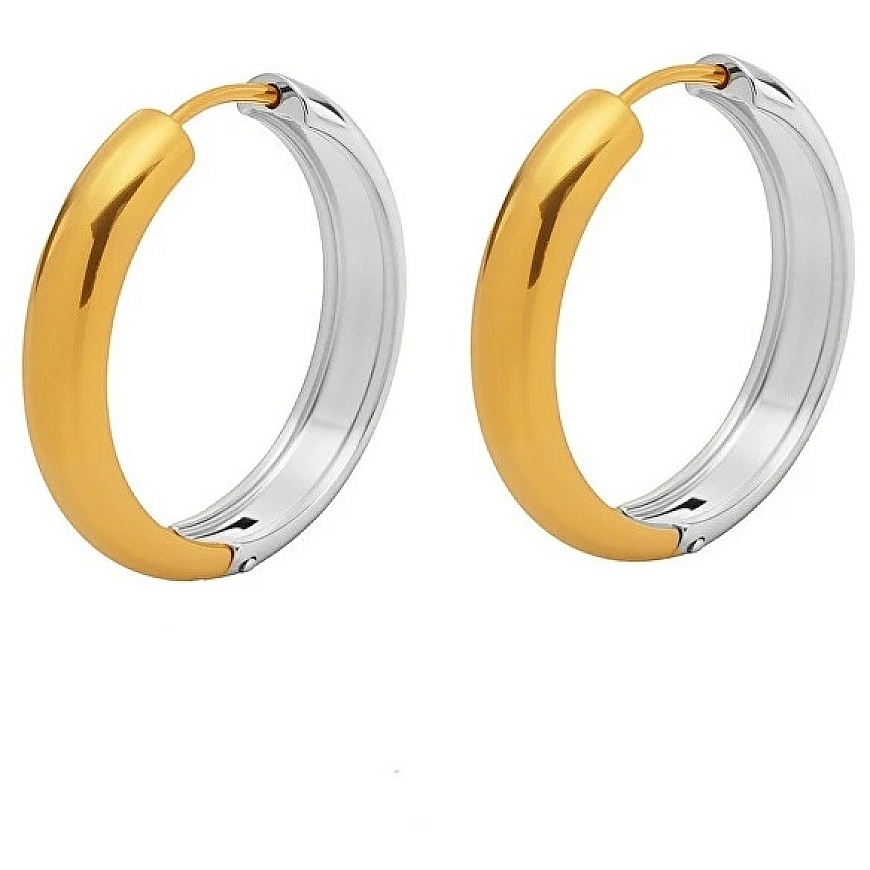 Troli Stylish bicolor steel rings